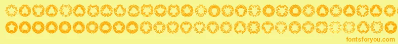 Ovul2ov Font – Orange Fonts on Yellow Background