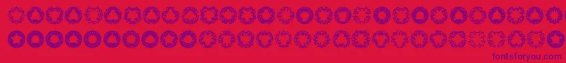 fuente Ovul2ov – Fuentes Moradas Sobre Fondo Rojo