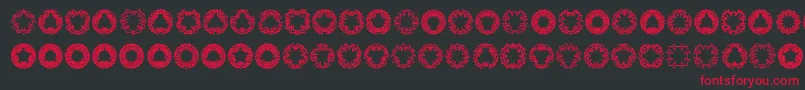 Ovul2ov Font – Red Fonts on Black Background