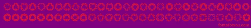 Ovul2ov Font – Red Fonts on Purple Background