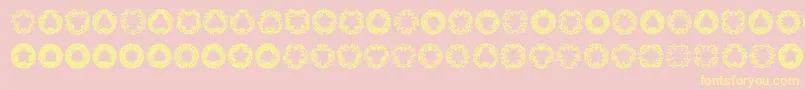 Ovul2ov Font – Yellow Fonts on Pink Background