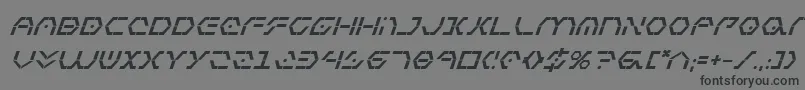 フォントZetaSentryBoldItalic – 黒い文字の灰色の背景
