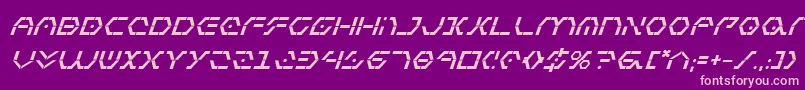 ZetaSentryBoldItalic-fontti – vaaleanpunaiset fontit violetilla taustalla