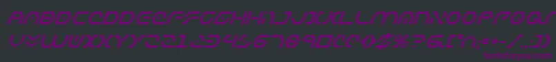 ZetaSentryBoldItalic-Schriftart – Violette Schriften auf schwarzem Hintergrund