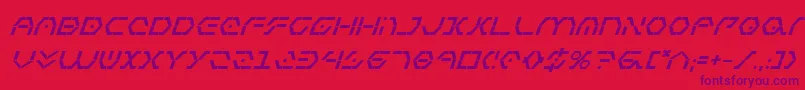 ZetaSentryBoldItalic Font – Purple Fonts on Red Background