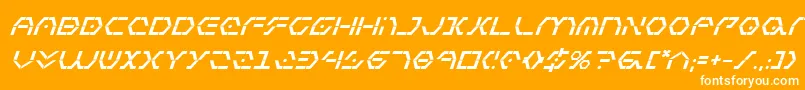 ZetaSentryBoldItalic Font – White Fonts on Orange Background