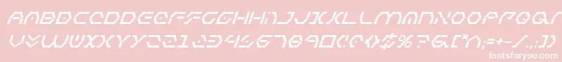 ZetaSentryBoldItalic-Schriftart – Weiße Schriften auf rosa Hintergrund