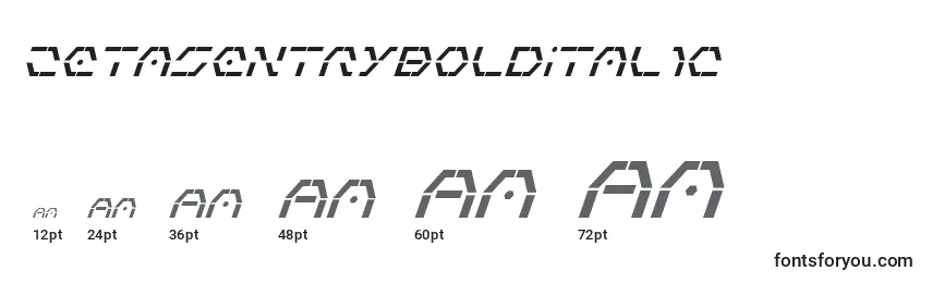 ZetaSentryBoldItalic Font Sizes