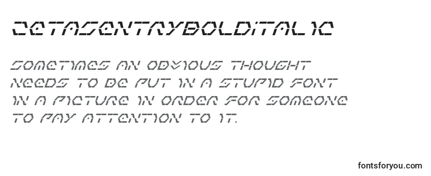 Review of the ZetaSentryBoldItalic Font