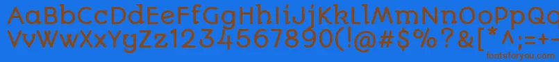 Шрифт AutouroneRegular – коричневые шрифты на синем фоне