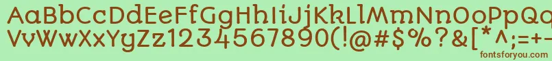 AutouroneRegular Font – Brown Fonts on Green Background