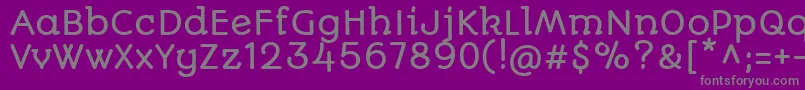 フォントAutouroneRegular – 紫の背景に灰色の文字