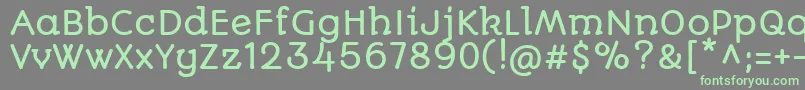 フォントAutouroneRegular – 灰色の背景に緑のフォント