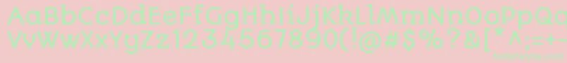 AutouroneRegular Font – Green Fonts on Pink Background