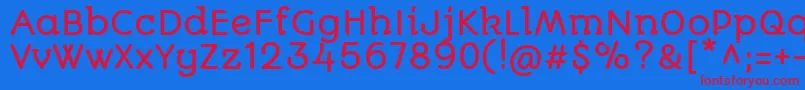 AutouroneRegular Font – Red Fonts on Blue Background