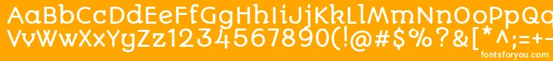 AutouroneRegular Font – White Fonts on Orange Background