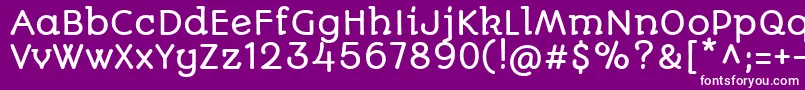 フォントAutouroneRegular – 紫の背景に白い文字