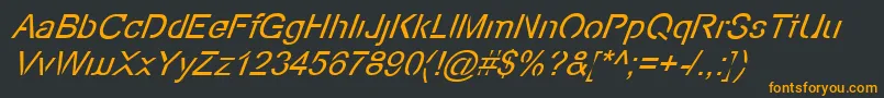 Ecov2i Font – Orange Fonts on Black Background