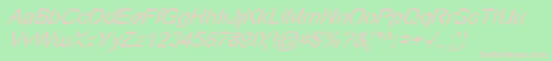 Ecov2i Font – Pink Fonts on Green Background