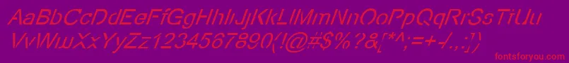 Ecov2i Font – Red Fonts on Purple Background