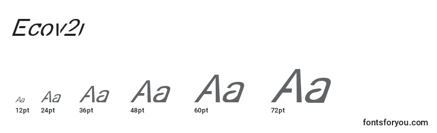 Размеры шрифта Ecov2i