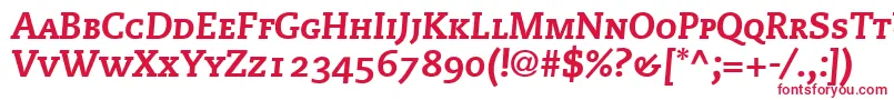 フォントMonologueBlackCapsSsiNormal – 白い背景に赤い文字