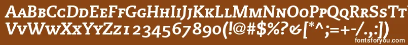 フォントMonologueBlackCapsSsiNormal – 茶色の背景に白い文字