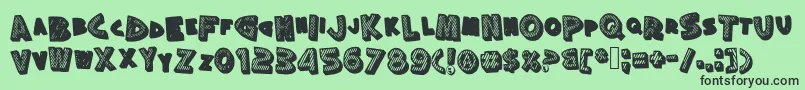 More about Silly Font Silly Font – Black Fonts on Green Background
