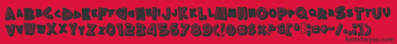 Silly Font – Black Fonts on Red Background