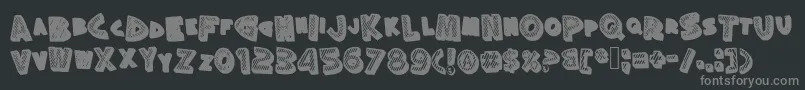 Silly Font – Gray Fonts on Black Background