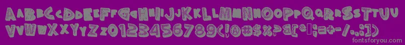 Silly Font – Gray Fonts on Purple Background