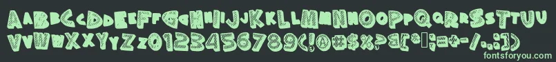 Silly Font – Green Fonts on Black Background