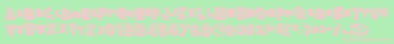 Silly Font – Pink Fonts on Green Background