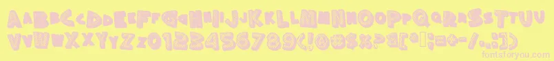 Silly Font – Pink Fonts on Yellow Background