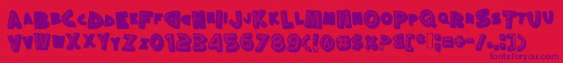 Silly Font – Purple Fonts on Red Background