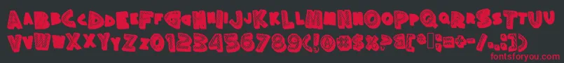 Silly Font – Red Fonts on Black Background