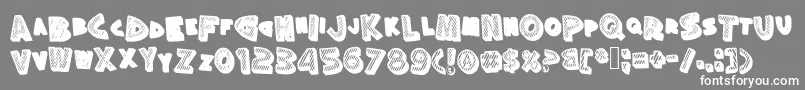 Silly Font – White Fonts on Gray Background