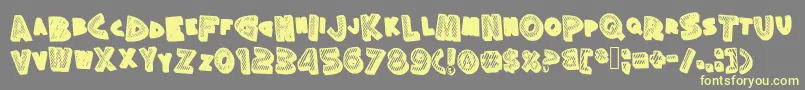 Silly Font – Yellow Fonts on Gray Background