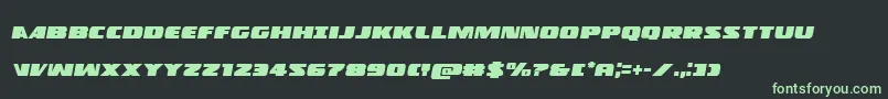 Policecruiserital Font – Green Fonts on Black Background