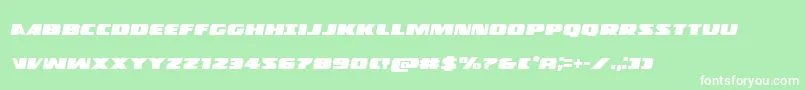 Policecruiserital Font – White Fonts on Green Background