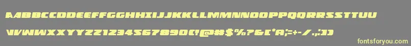 Policecruiserital Font – Yellow Fonts on Gray Background