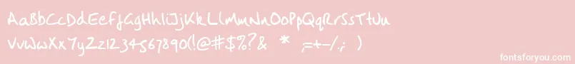 フォントVintlysHand – ピンクの背景に白い文字