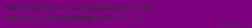 Fcraftsi-Schriftart – Schwarze Schriften auf violettem Hintergrund