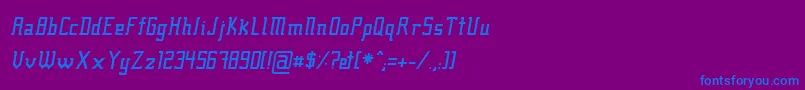 Fcraftsi Font – Blue Fonts on Purple Background