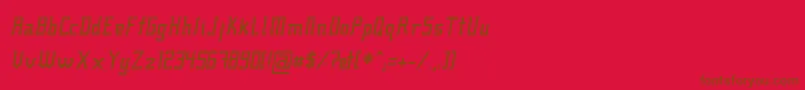 Fcraftsi Font – Brown Fonts on Red Background