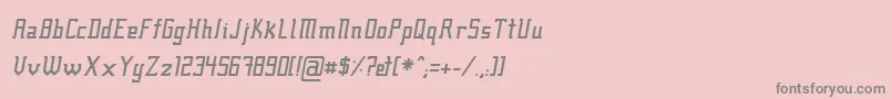 フォントFcraftsi – ピンクの背景に灰色の文字