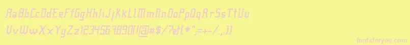 Шрифт Fcraftsi – розовые шрифты на жёлтом фоне