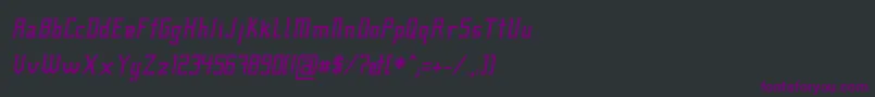 Czcionka Fcraftsi – fioletowe czcionki na czarnym tle