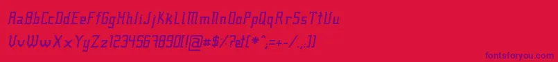 Шрифт Fcraftsi – фиолетовые шрифты на красном фоне