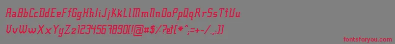 Police Fcraftsi – polices rouges sur fond gris